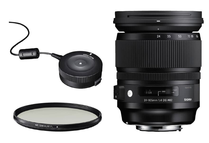 APOY 2016 Sigma 24-105mm F4 DG OS HSM Art lens, an 82mm WR Circular Polarising filter and Sigma USB dock